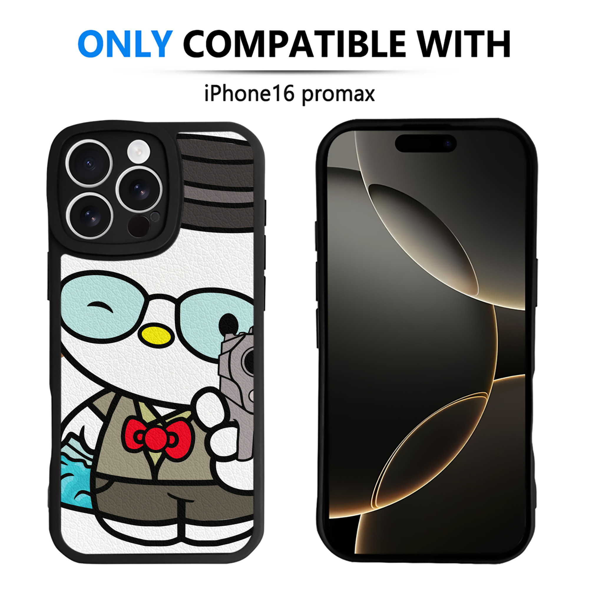 （画像用） Hello Kitty ハローキティ 【iPhone 16シリーズ対応】シリコンスマホケース（レザー調） 材質：シリコン